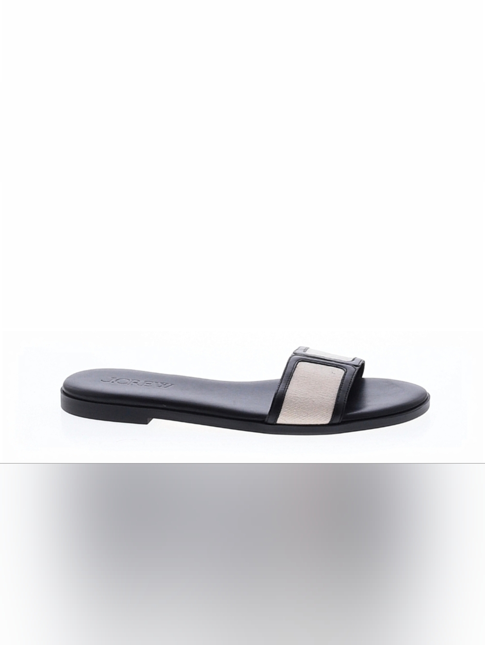 J. Crew Black and Beige Slide Sandals - Picture 3 of 3